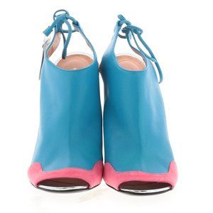Roland Mouret Bright Blue Peep Toe Heels Size 40 EU